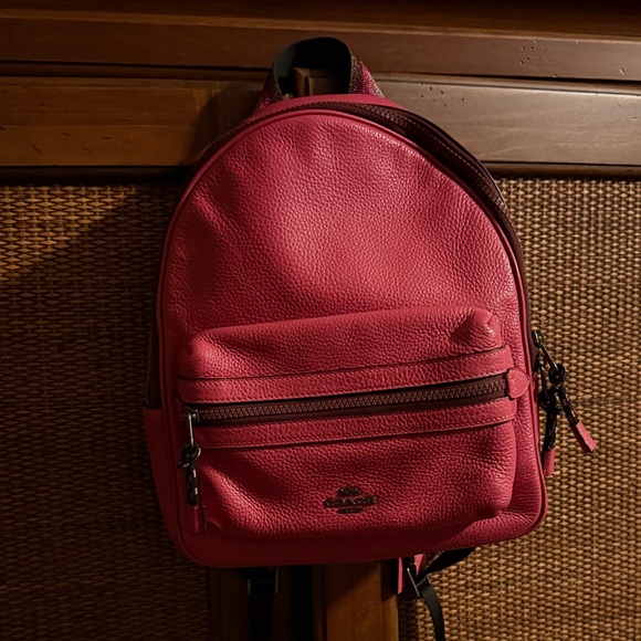 coach charlie backpack in pebble leather Medium Black Medium Style Exchange Boutique Charlie Backpack Tas Coach Backpack